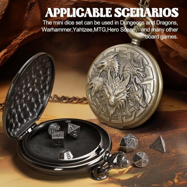 Banloga Dragon Metal Dice Set DnD Role Playing Game-5