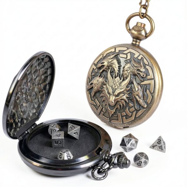 Banloga Dragon Metal Dice Set DnD Role Playing Game-4