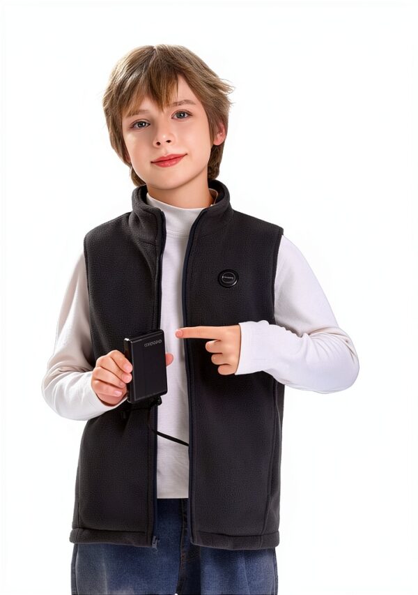 ORRNIKKO Kids Heated Fleece Vest 4 Zone Heating Fast-2