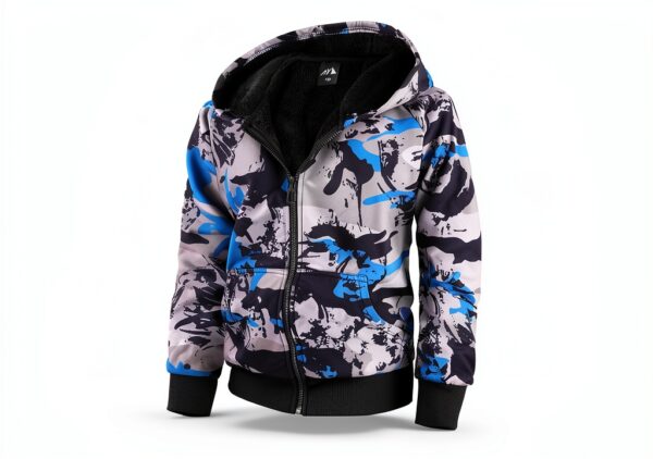 Boys Fleece Hoodie Soft Fur Lined Warm Zip Up Jacket-6