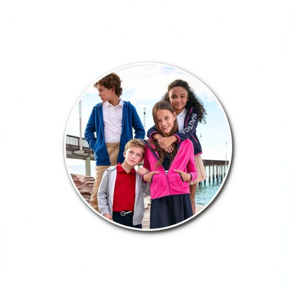 Nautica Boys Fleece Jacket Grey Heather Full Zip Stand-2