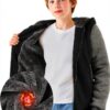 AlisOker Boys Fleece Lined Jacket Soft Warm Hoodie-2