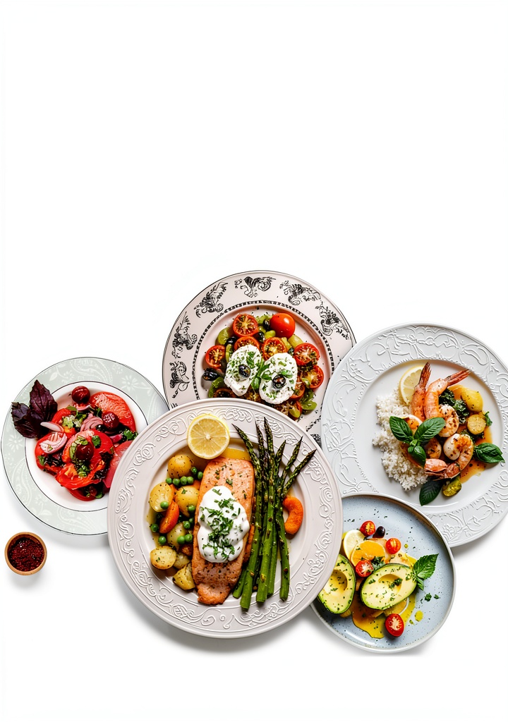 eBook open on a tablet showing a vibrant international recipe page