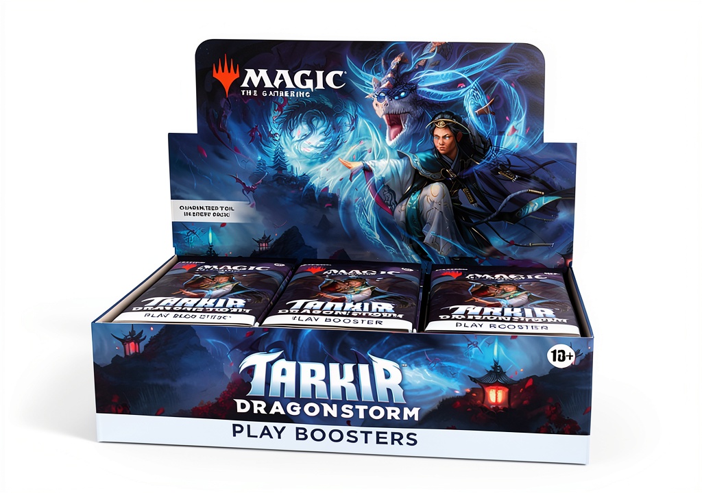Tarkir Dragonstorm Play Booster box display with cards