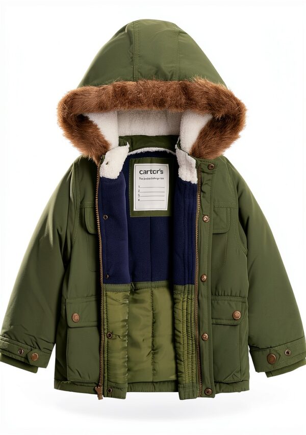 Carters Boys Fleece Parka Heavyweight Polyester Hooded-2