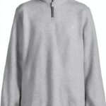 Nautica Boys Fleece Jacket Grey Heather Full Zip Stand-0
