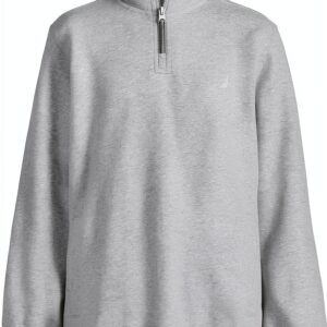 Nautica Boys Fleece Jacket Grey Heather Full Zip Stand-0