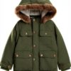 Carters Boys Fleece Parka Heavyweight Polyester Hooded-0