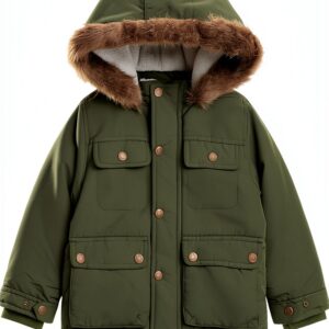 Carters Boys Fleece Parka Heavyweight Polyester Hooded-0