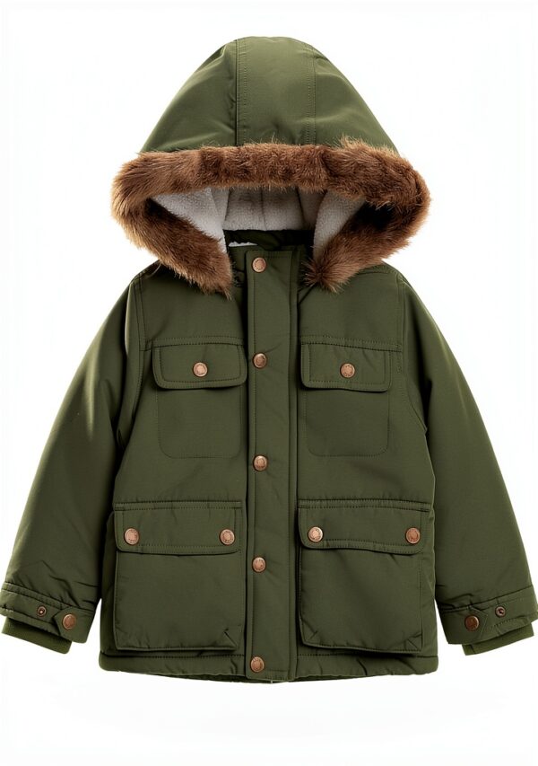 Carters Boys Fleece Parka Heavyweight Polyester Hooded-0