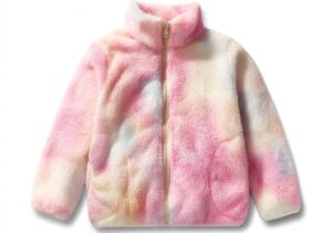 Kids Fleece Jacket Polyester Soft Lightweight Girls Boys 2-8-0