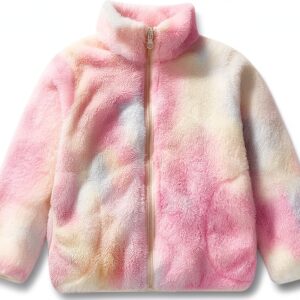 Kids Fleece Jacket Polyester Soft Lightweight Girls Boys 2-8-0