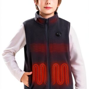 ORRNIKKO Kids Heated Fleece Vest 4 Zone Heating Fast-0