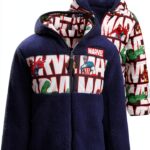 Marvel Spider-Man Reversible Puffer Jacket Boys Sherpa-0