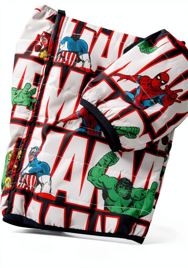 Marvel Spider-Man Reversible Puffer Jacket Boys Sherpa-4