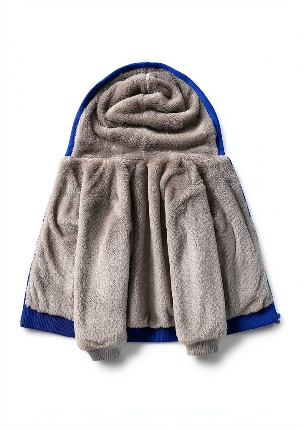 Kids Fleece Jacket Warm Hooded Zipper Boys Girls Outdoor-2