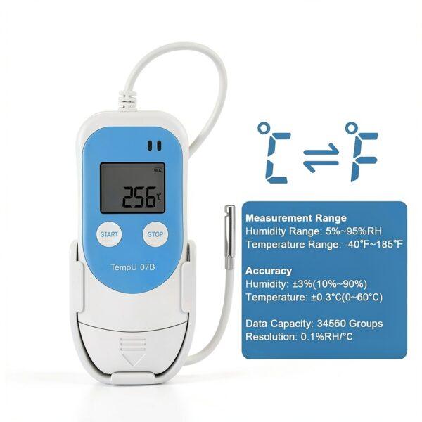 Tzone Temperature Humidity Data Logger Industrial Use LCD-2