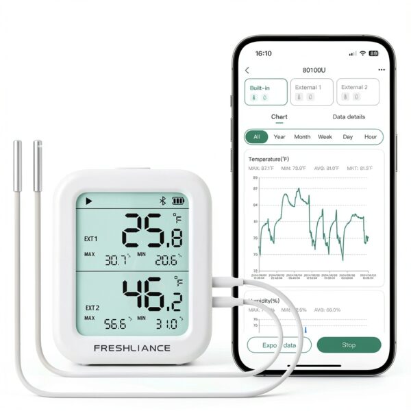 Freshliance Bluetooth Hygrometer TH30R-I Indoor Humidity-0
