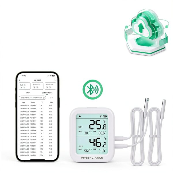 Freshliance Bluetooth Hygrometer TH30R-I Indoor Humidity-6