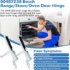 Upgraded 00487238 Oven Door Hinge Assembly Compatible With Bosch Range Oven Hinges Replacement Parts,For Thermador Stove Replacement 487238 PRG364GLUS PRDS484GG GCRG364GL-6