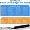 Upgraded 00487238 Oven Door Hinge Assembly Compatible With Bosch Range Oven Hinges Replacement Parts,For Thermador Stove Replacement 487238 PRG364GLUS PRDS484GG GCRG364GL-3
