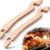 Oven Rack Puller Ymapinc 2pcs Long Handle Wood Tool-0