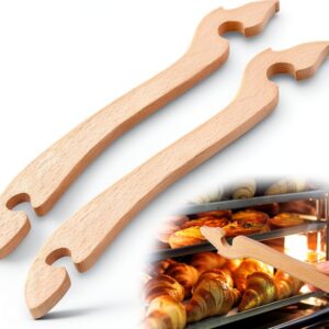 Oven Rack Puller Ymapinc 2pcs Long Handle Wood Tool-0