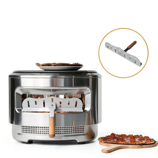 Oven Baffle Door Bracket Pewoaoa Stainless Steel for Dome Pizza Ovens-1
