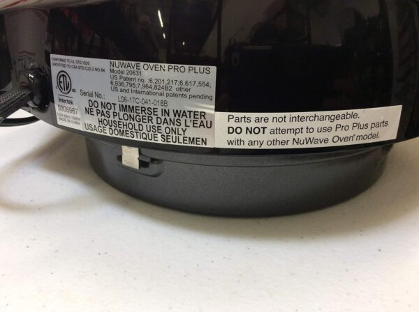 NUWAVE Black Power Head for The NuWave Oven Pro Plus Model – Genuine Part Made By Manufacturer-3